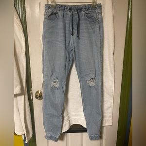 Hollister Skinny Jogger Jeans size S Ripped